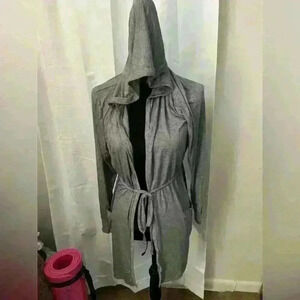 Torrid Synched Waste Hooded Tie Front Cardigan